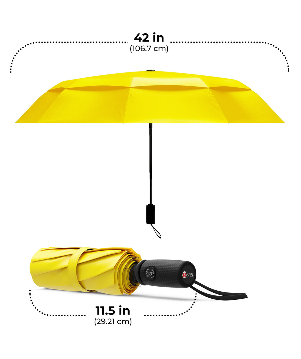 Windproof Travel Umbrella - Compact & Withstands Winds up to 100MPH, Strongest Premium Auto Folding Umbrella for Rain and Sun - Durable, Light & Portable for Women & Men, Fits Backpack & Cars Jansha Store