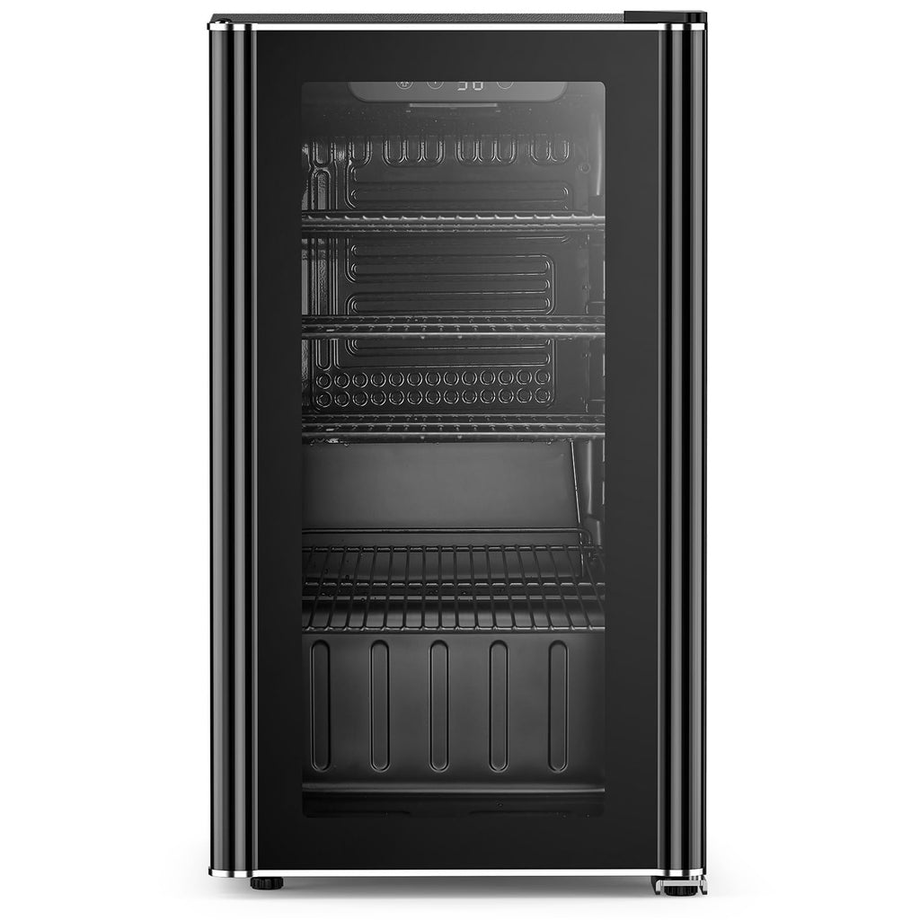 Electactic Mini Fridge 130 Can Beverage Refrigerator Cooler, 3.2 Cu.Ft Drink Fridge for Soda Wine Beer, Adjustable Temperature Control for Home Office, Black Jansha Store