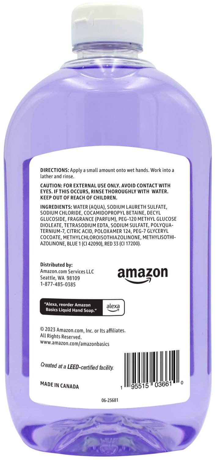 Amazon Basics Gentle & Mild Clear Liquid Hand Soap Refill, Triclosan-Free, Dermatologist-Tested, pH Balanced, Cruelty-Free, 50 Fluid Ounces, 1-Pack (Previously Solimo) Jansha Store