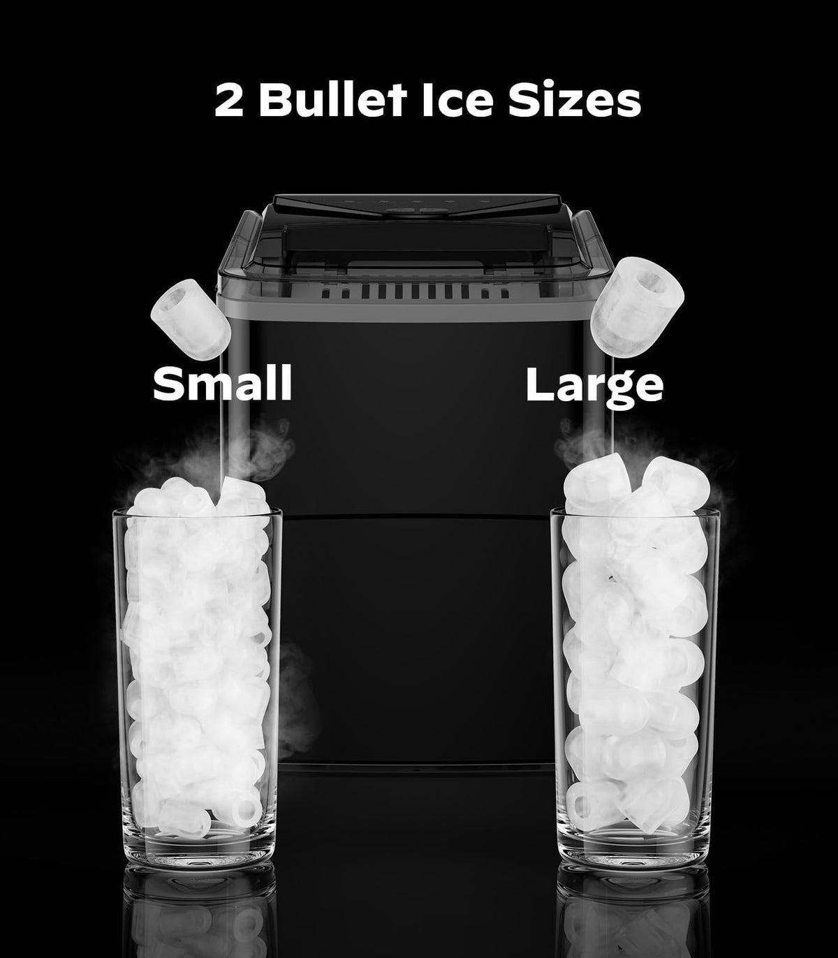 Silonn Ice Maker Countertop, 9 Cubes Ready in 6 Mins, 26lbs in 24Hrs, Self-Cleaning Ice Machine with Ice Scoop and Basket, 2 Sizes of Bullet Ice for Home Kitchen Office Bar Party Jansha Store