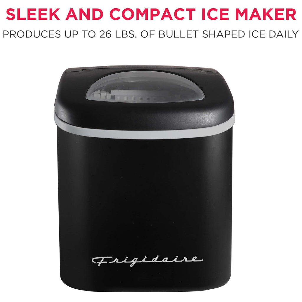 FRIGIDAIRE EFIC189-Silver Compact Ice Maker, 26 lb per Day, Silver Jansha Store