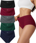 Vevmon Cotton Underwear for Women High Waisted Soft Ladies Panties 5 Pack Jansha Store