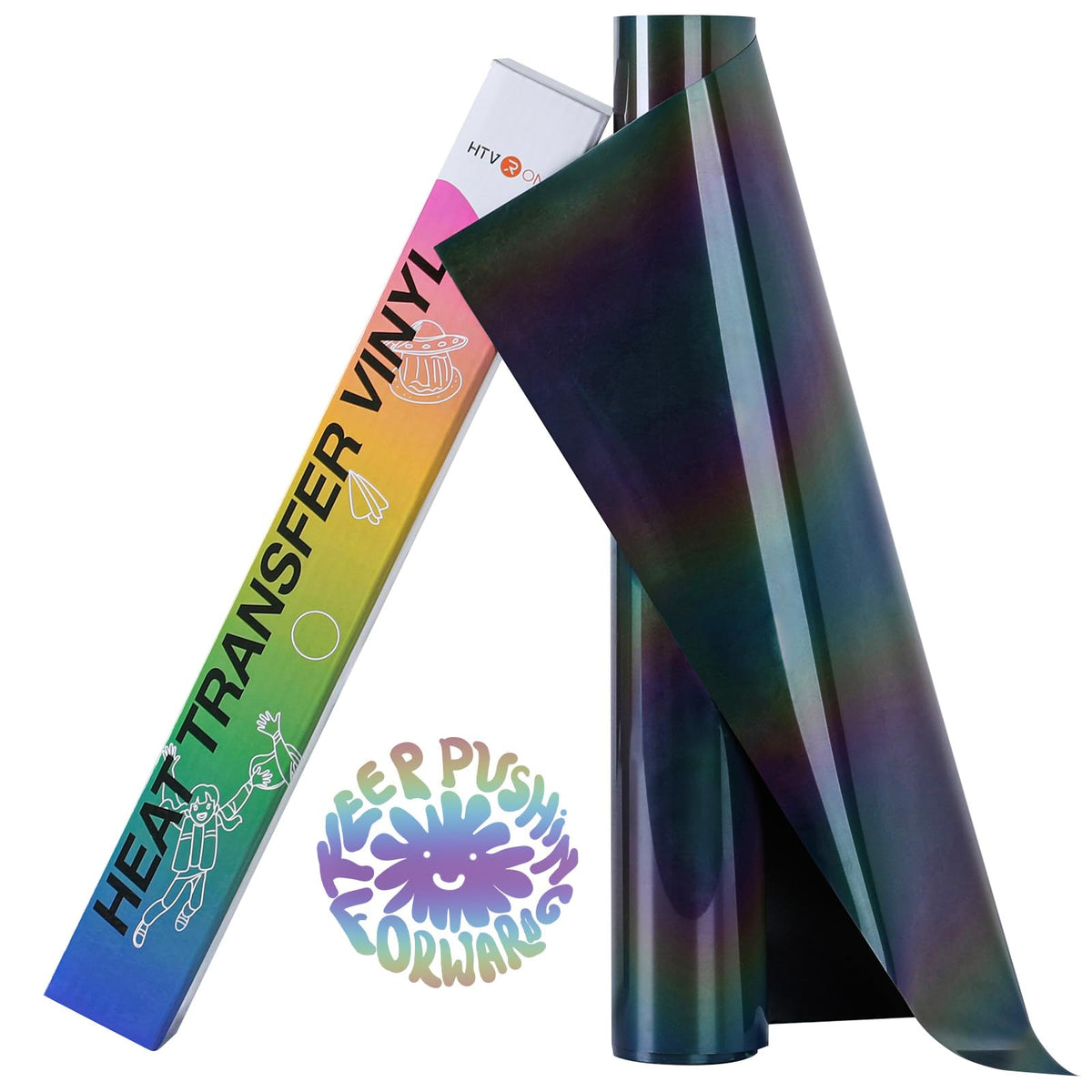 HTVRONT HTV Roll Heat Transfer Vinyl - 12" x 8ft White HTV Vinyl for Shirts Jansha Store