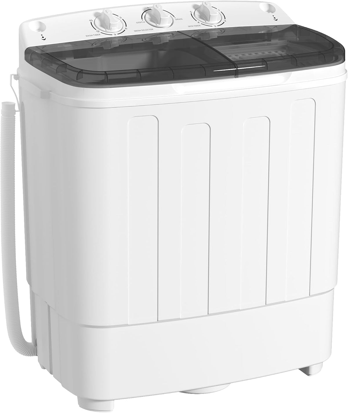INTERGREAT Portable Washing Machine, 25.3lbs Twin Tub portable Washer with Spin Cycle and Dryer, Semi-automatic Washer Machine Combo for Dorms, Apartments, Grey Jansha Store