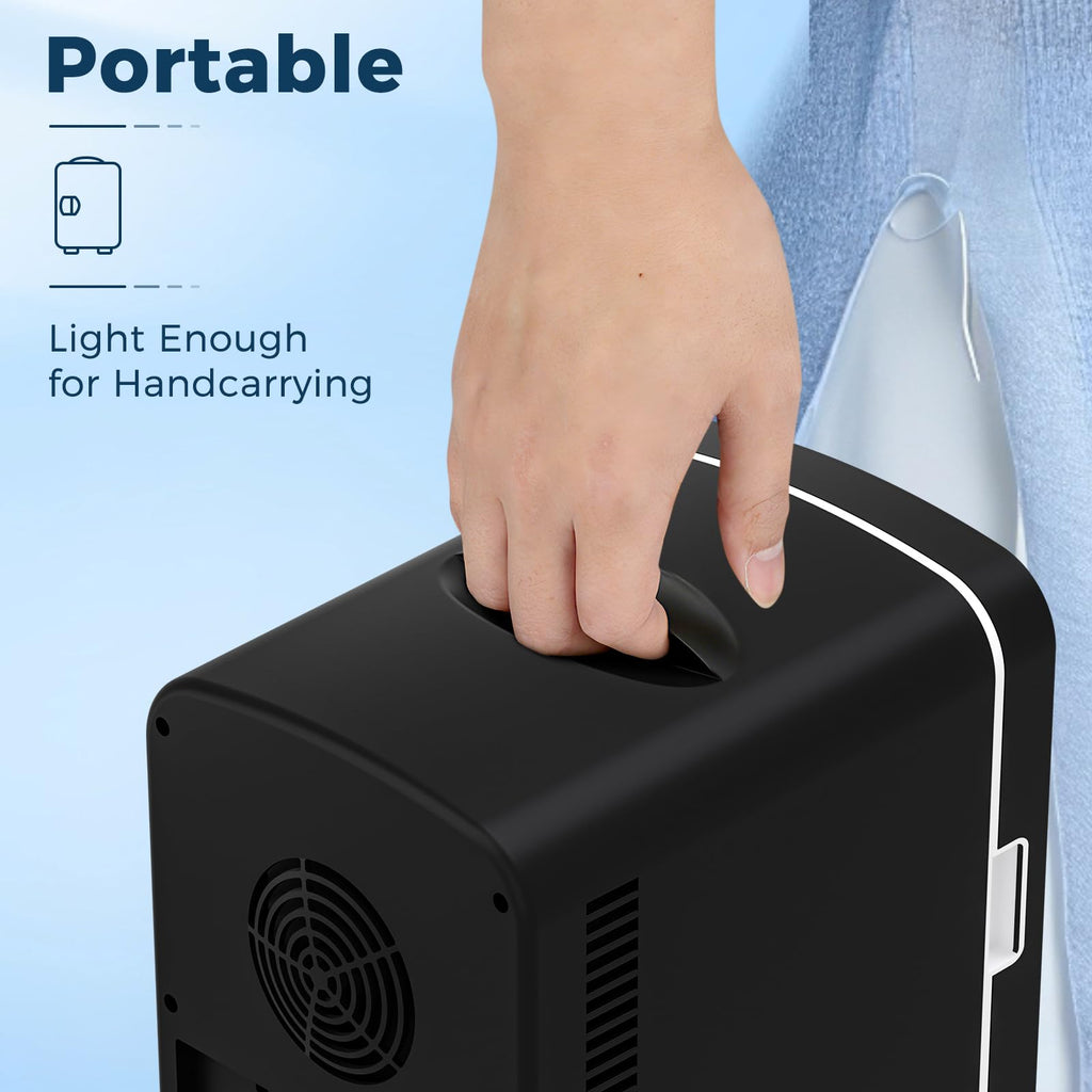 Antarctic Star Compact Refrigerator, Portable Mini Fridge, Skin Care 4L Capacity/6 Cans, for Bedroom, Car, Office & Dorm, Small Cooler for Cosmetics, Beverage and Food, White Jansha Store