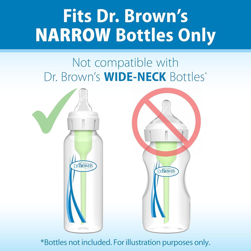 Dr. Brown’s Narrow Level 2 Medium Flow Nipple, 3m+, 6-Pack Jansha Store