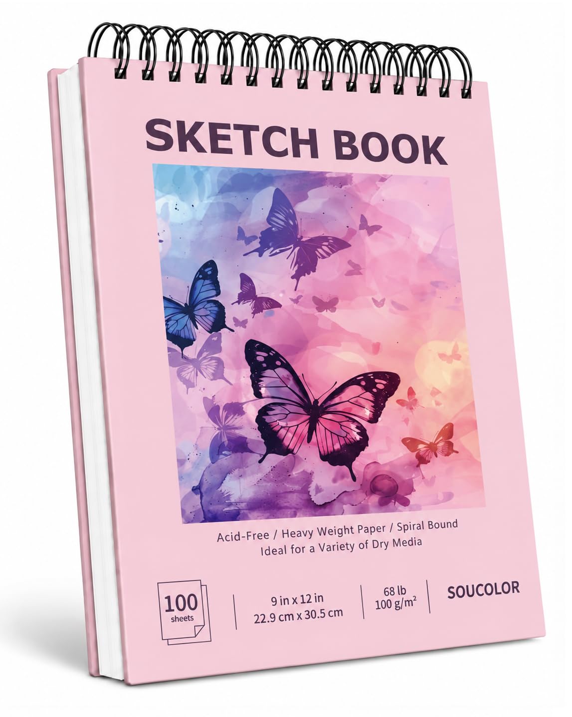 Soucolor Sketch Book 9" x 12", 100 Sheets Kids Art Sketchbook Drawing Pad Jansha Store