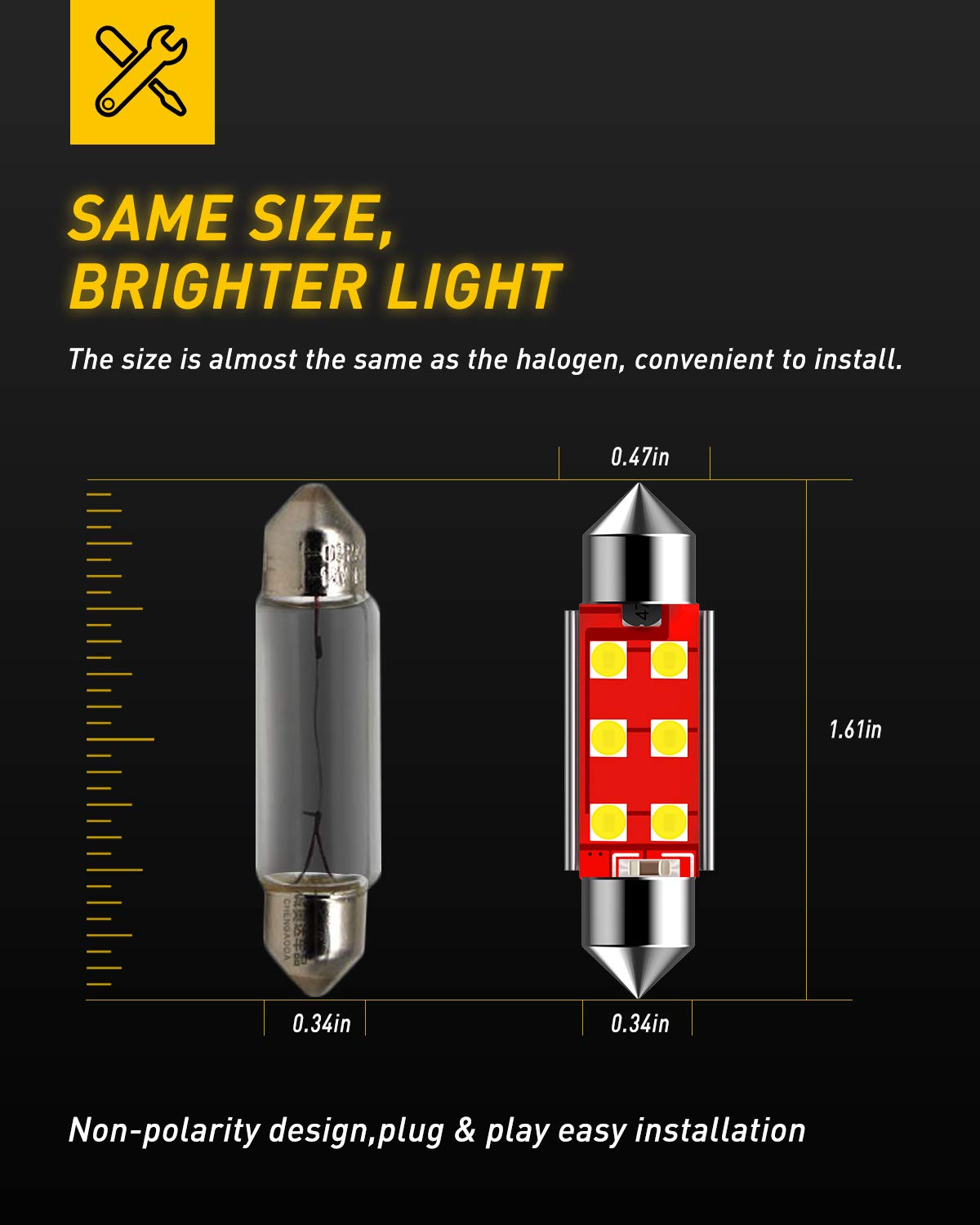 AUXITO 912 921 LED Bulb for Backup Light Reverse Lights High Power 2835 15-SMD Chipsets Error Free T15 906 922 W16W Bulbs, 6000K White, Automotive Light Bulbs (Upgraded, Pack of 2) Jansha Store