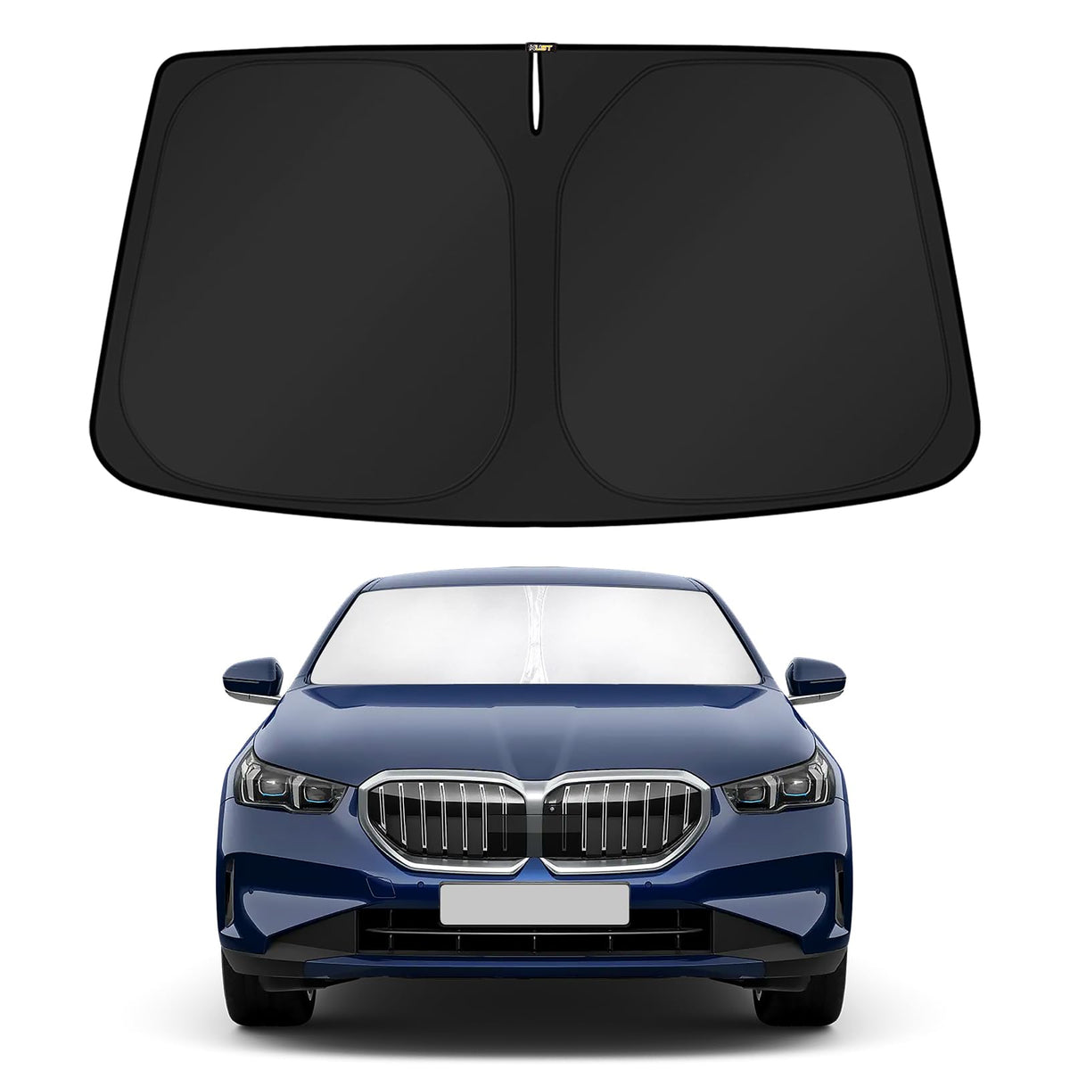 KUST Windshield Sun Shade for 2017-2026 Tesla Model Y/Model 3 Sunshade Accessories (Fit 2025-2026 Model Y Juniper / 2024 Model 3 Highland) Upgraded Foldable Sunshade, Blocks UV Rays Keep Car Cool Jansha Store