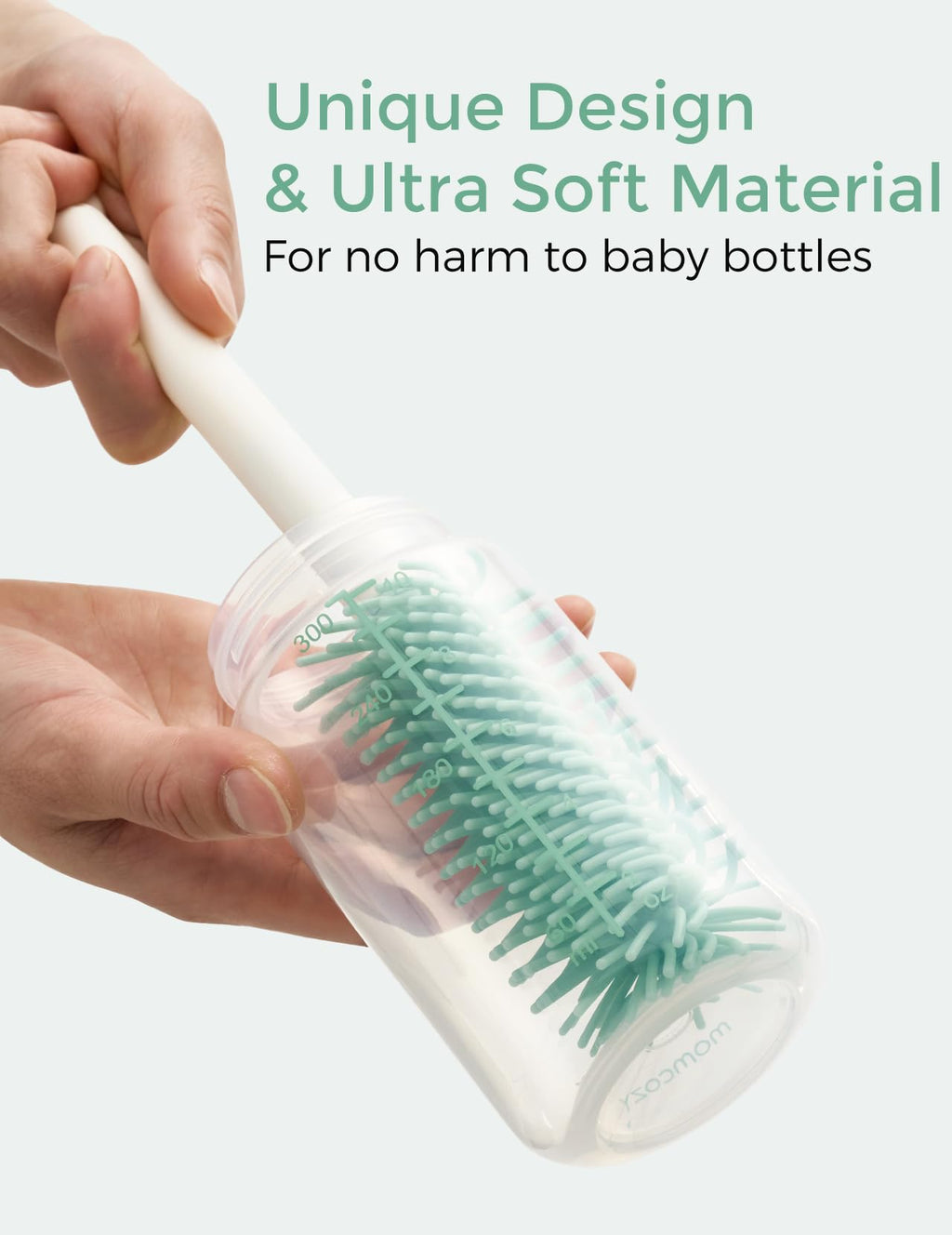 Momcozy Baby Bottle Brush Kit, Push-Press Foam Design, Green Jansha Store
