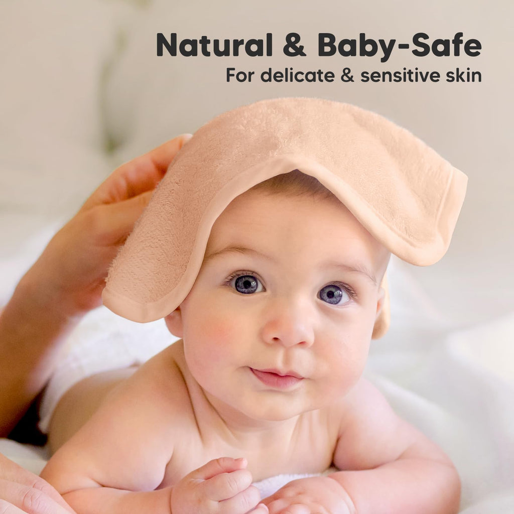6-Pack Baby Washcloths, Soft Absorbent Washcloths for Face, Body (Rosy) Jansha Store