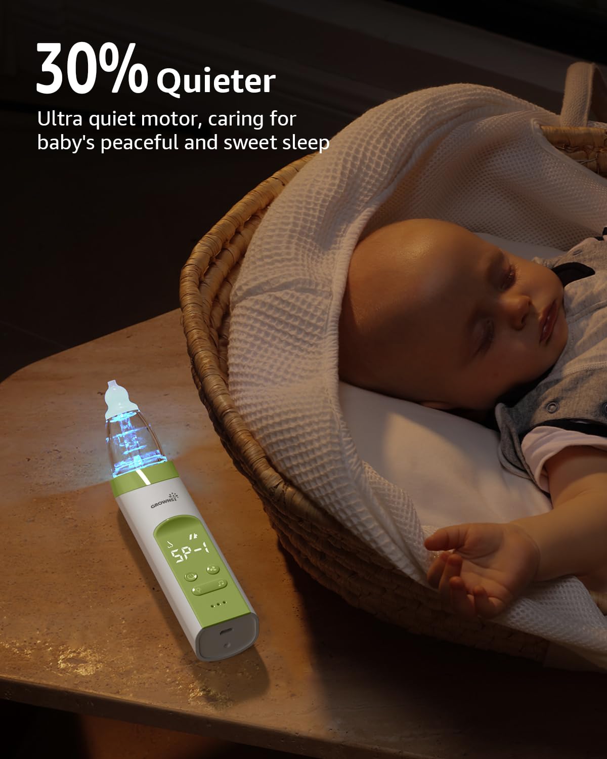 GROWNSY Baby Nasal Aspirator, Electric Nose Sucker, Powerful Suction,Grey Jansha Store