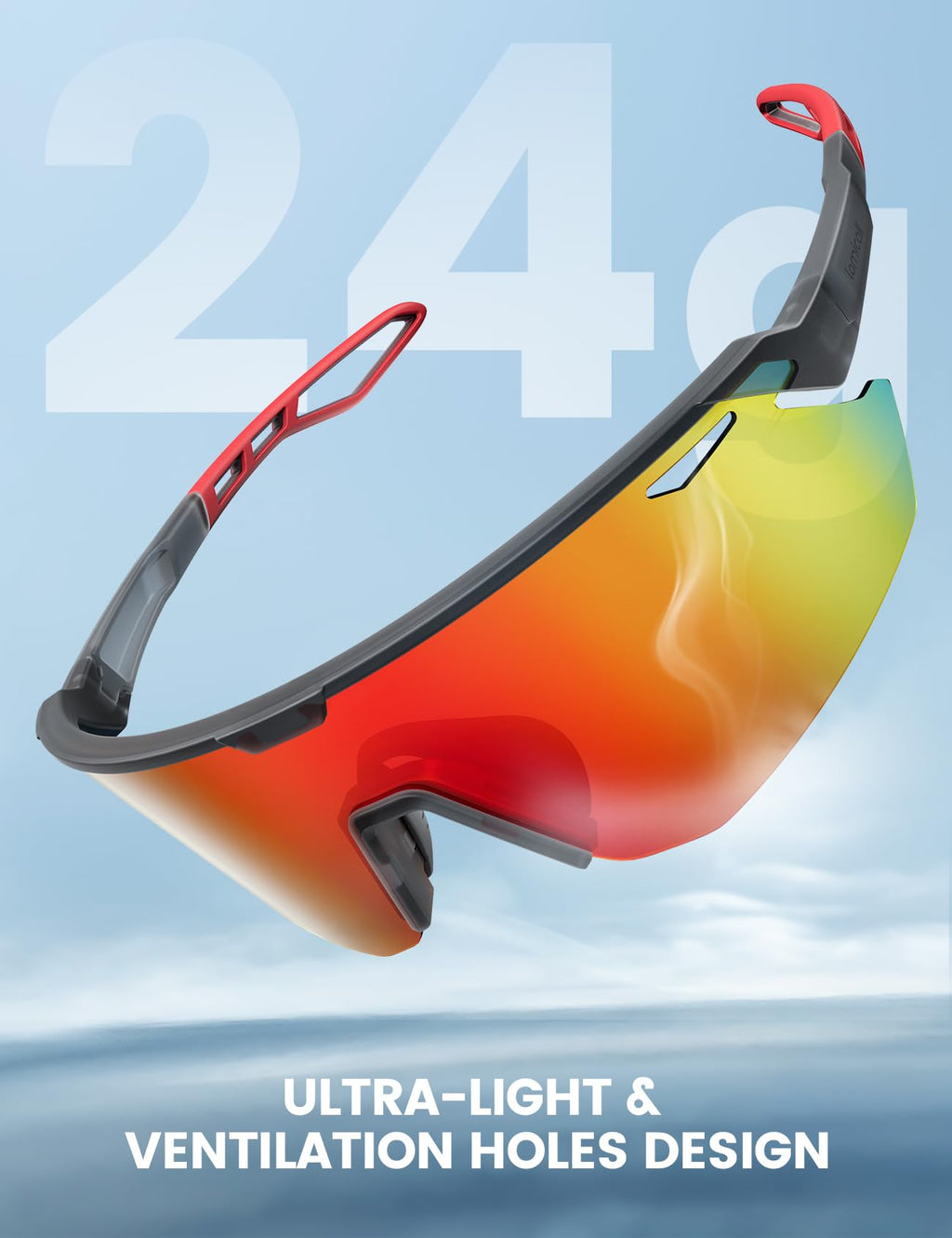 Lamicall 24g Polarized Sports Sunglasses for Men Women - UV400 Protection Sun Glasses for Baseball Running Cycling Fishing Jansha Store