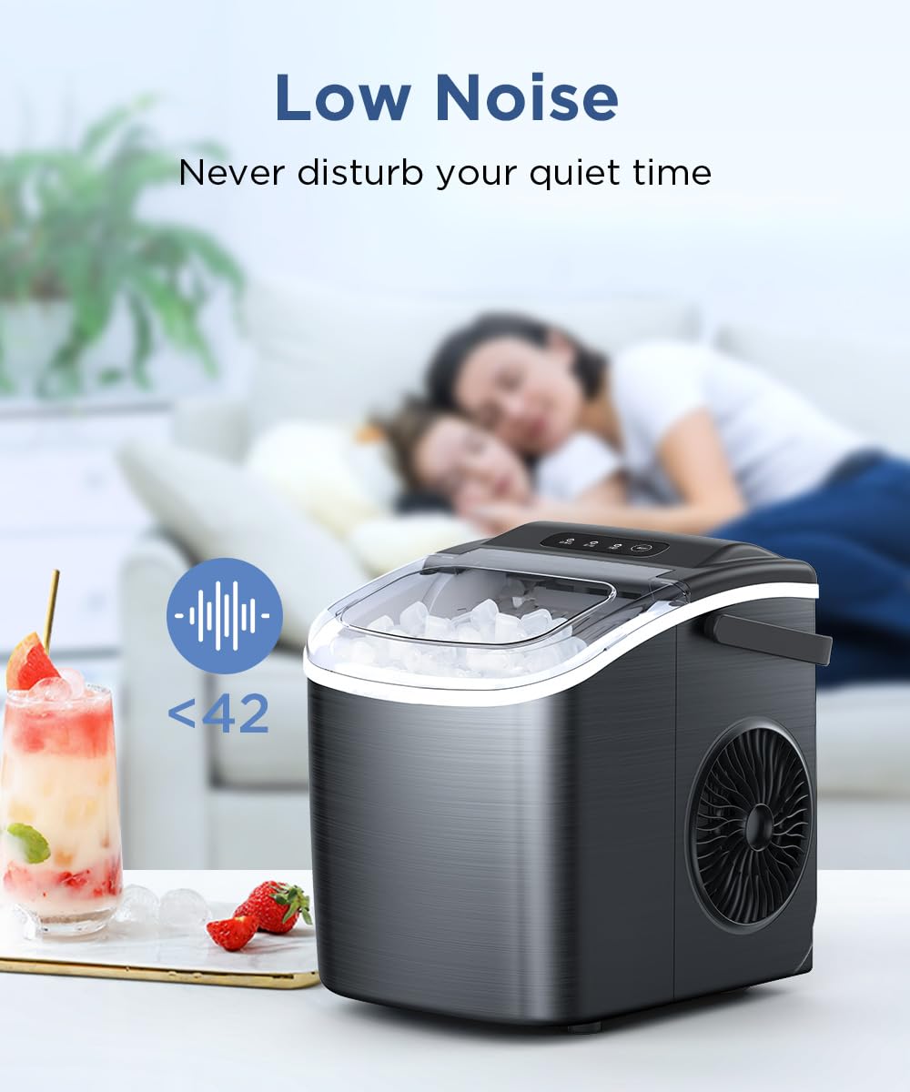 COWSAR Nugget Countertop Ice Maker, Automatic Ice Dispenser, 33 lbs/Day Chewable Pellet Ice Machine with Self-Cleaning & Measured Dispensing, Portable Ice Maker for Home, Kitchen, Office Jansha Store