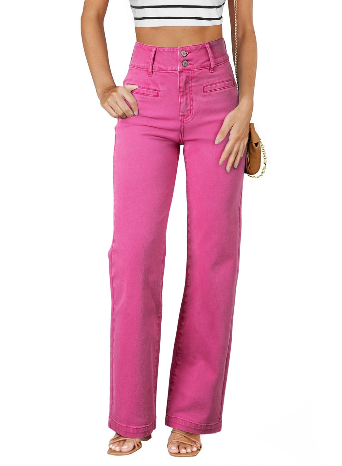 Sidefeel Jeans for Women High Waisted Straight Leg Denim Pants Jansha Store