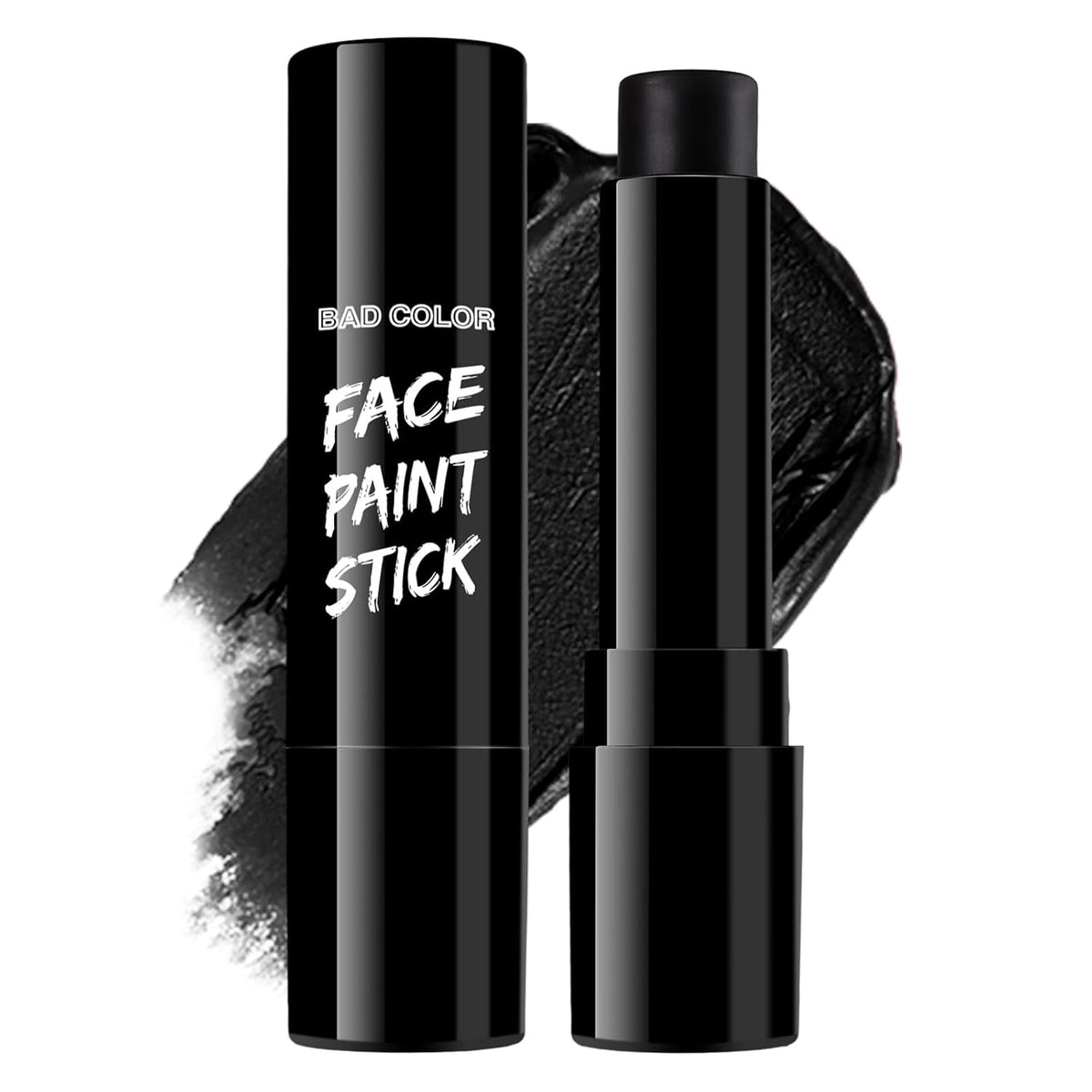 BADCOLOR Black Cream-Blendable Face Body Paint Stick for Adults Children Eye Black Softball Football Baseball Sports , Non-Toxic Hypoallergenic for Halloween SFX Makeup Cosplay Joker Costume Parties Jansha Store