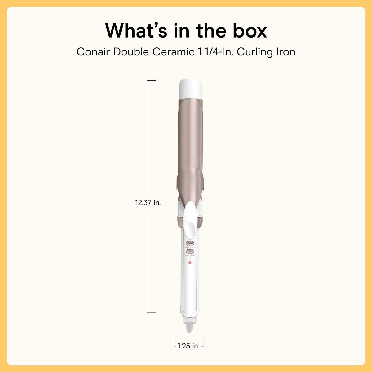 Conair Curling Iron, Double Ceramic, 1/2-in. Barrel, White/Rose Gold Jansha Store