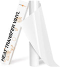 HTVRONT HTV Roll Heat Transfer Vinyl - 12" x 8ft White HTV Vinyl for Shirts Jansha Store