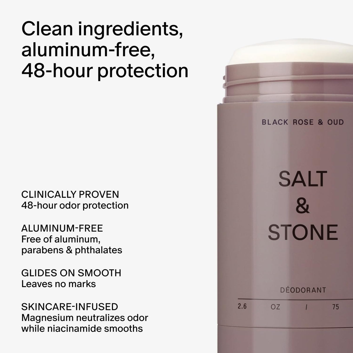 Salt & Stone Aluminum-Free Deodorant for Women & Men Saffron & Cedar 2.6 oz Jansha Store