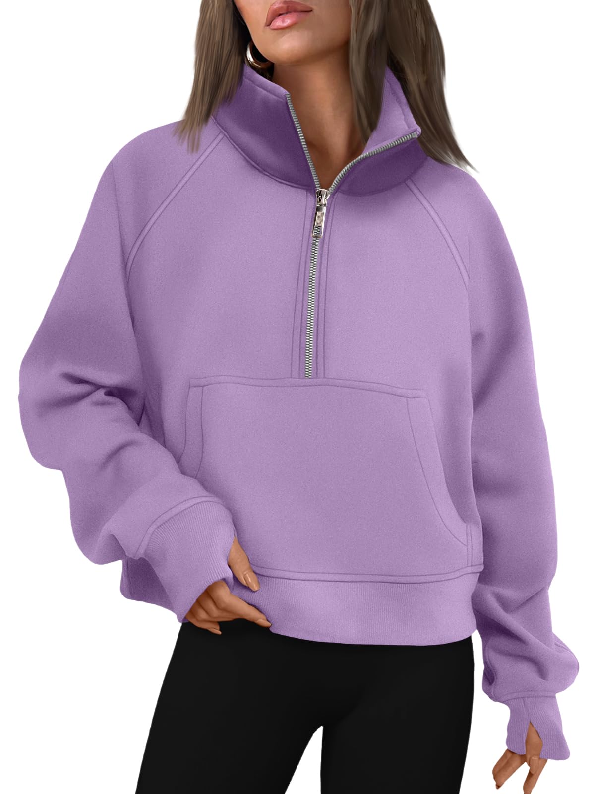 AUTOMET Womens Sweatshirts Half Zip Fleece Pullover Fall Outfits Jansha Store