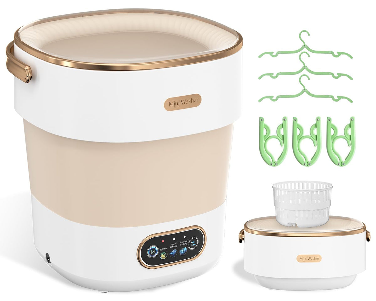 JUJOJB Portable Washing Machine, Folding 20L Mini Washer and Spin-Dryer Jansha Store