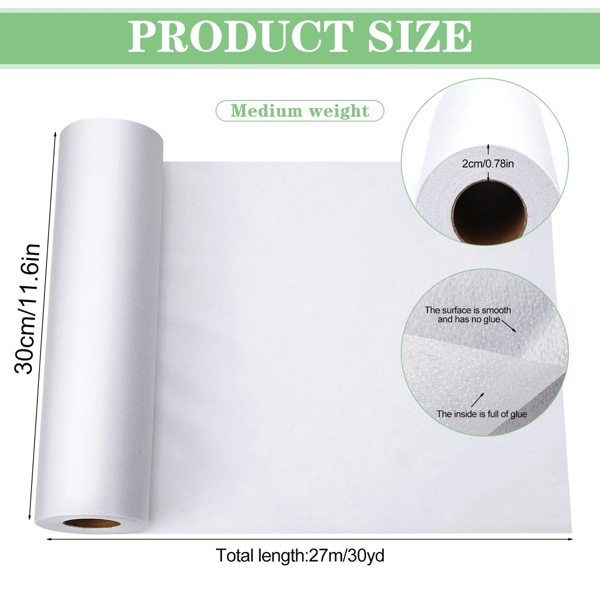 Medium Weight Interfacing Fabric for Sewing Iron On Fusible Interfacing Jansha Store
