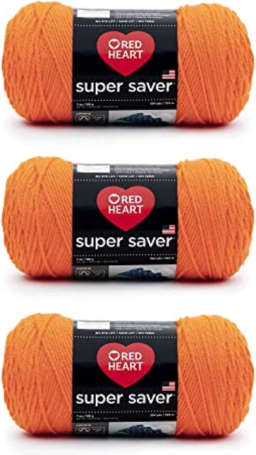 Red Heart Super Saver Yarn for Crocheting & Knitting, Medium Thyme, 3-Pack Jansha Store