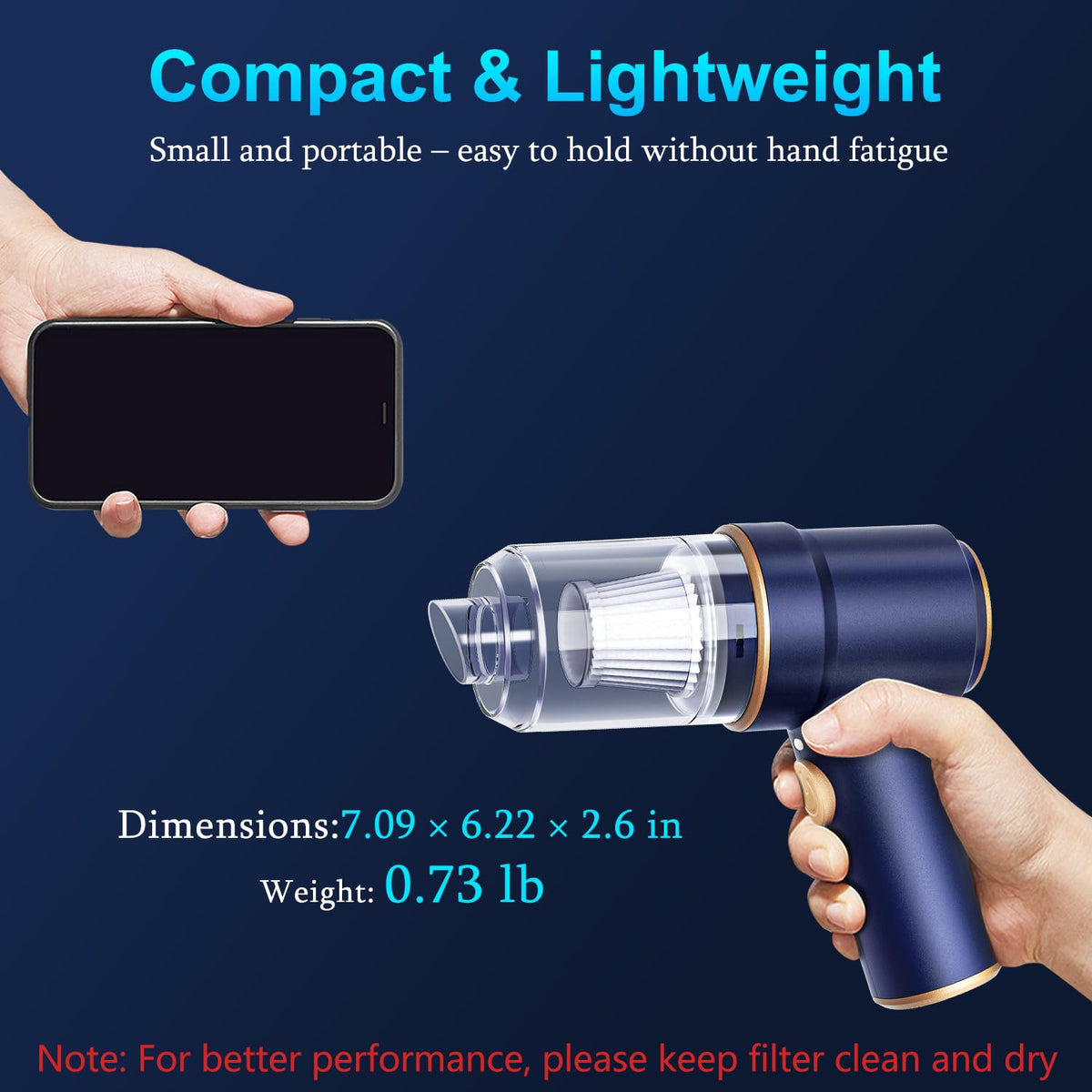 KMM Handheld Car Vacuum Cleaner, Hand Held Vacuum & Air Duster Jansha Store