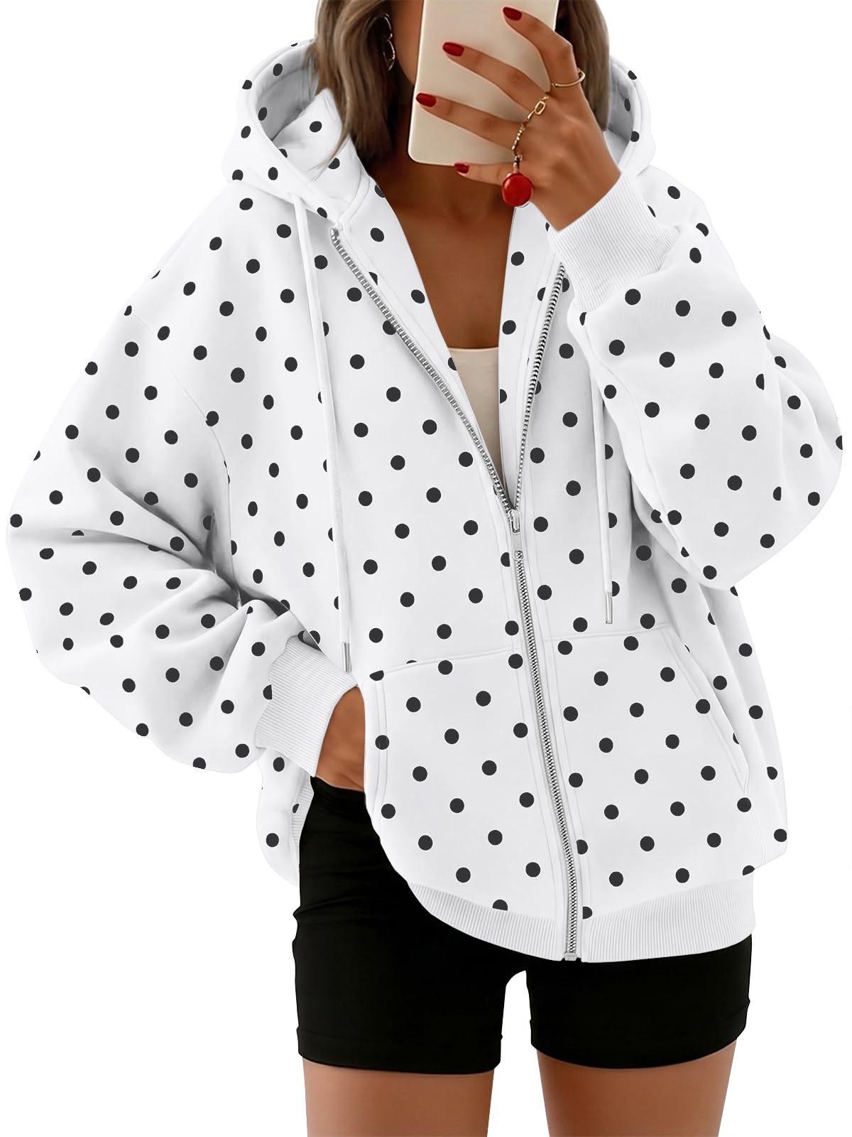 Trendy Queen Womens Oversized Zip Up Hoodies Y2K Fall Sweatshirts 2026 Jansha Store