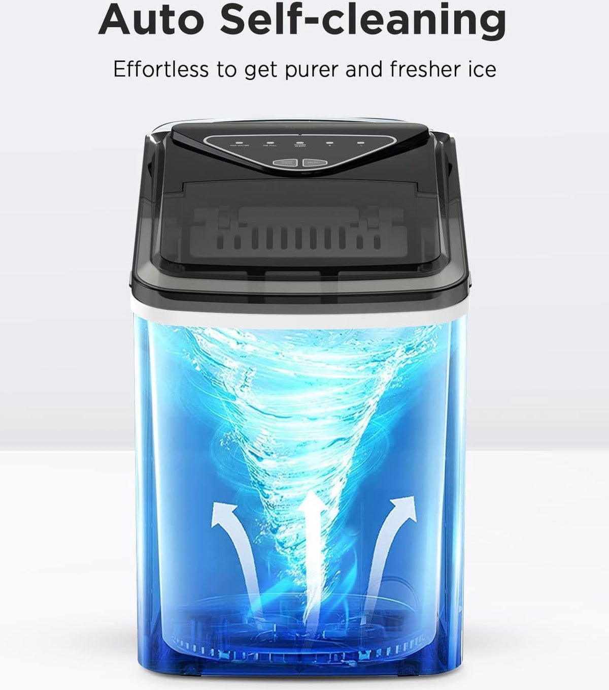 Silonn Ice Maker Countertop, 9 Cubes Ready in 6 Mins, 26lbs in 24Hrs, Self-Cleaning Ice Machine with Ice Scoop and Basket, 2 Sizes of Bullet Ice for Home Kitchen Office Bar Party Jansha Store