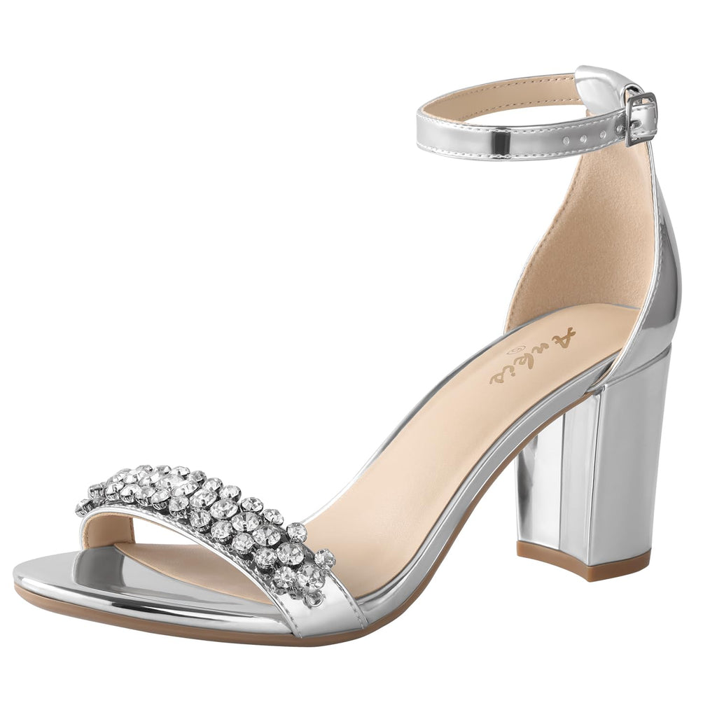 Ankis Heels for Women Open Toe Ankle Strap Chunky Heel Sandals 2.75 Inch Jansha Store