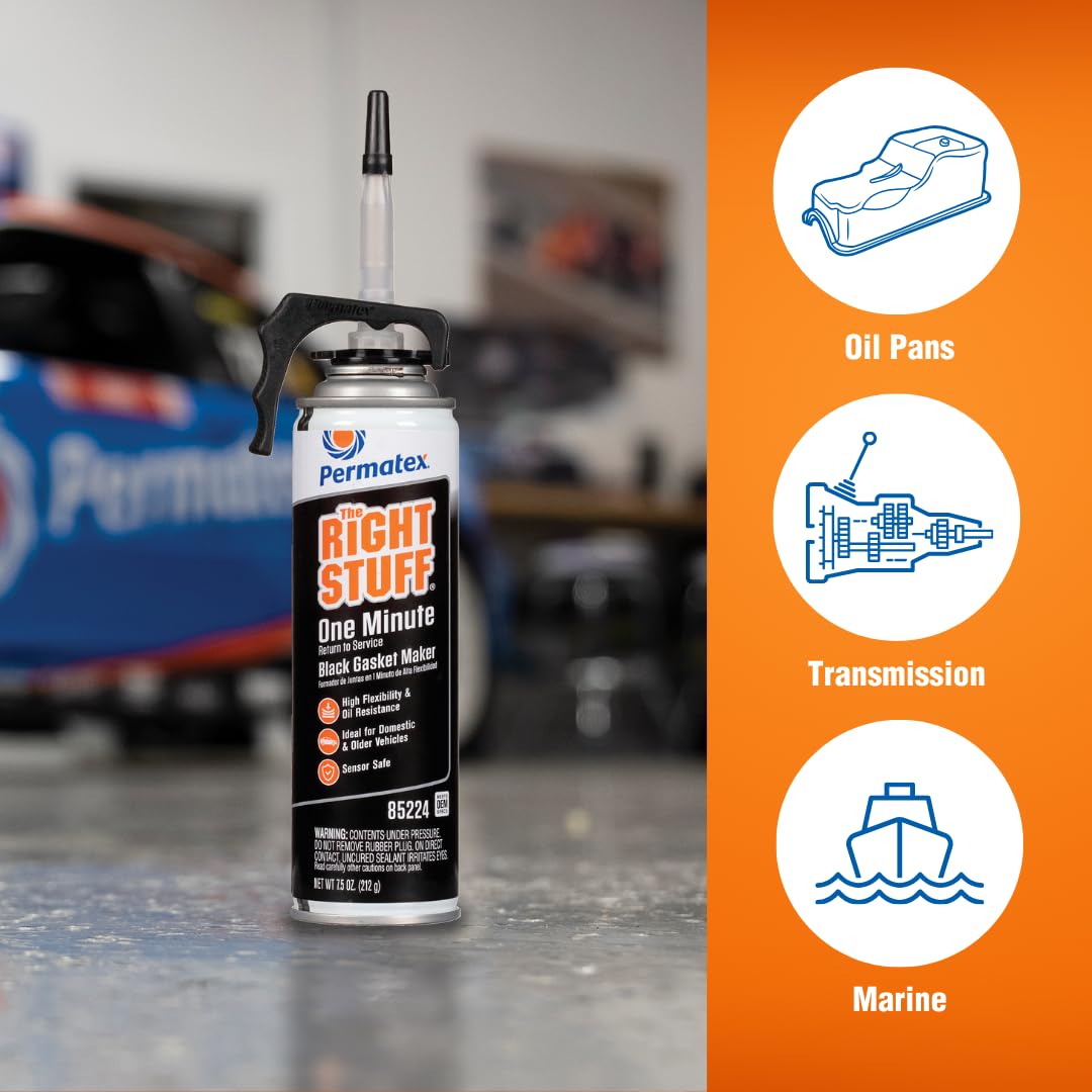 Permatex 82180 Ultra Black Maximum Oil Resistance RTV Silicone Gasket Maker, Sensor Safe and Non-Corrosive, for High Flex and Oil Resistant Applications 3 oz Jansha Store