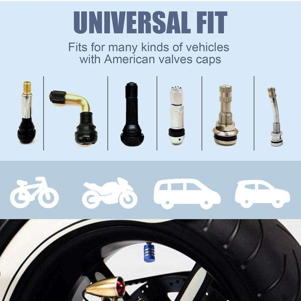 DECURCAR Tire Valve Stem Caps 5 Pack American Flag - Black Jansha Store