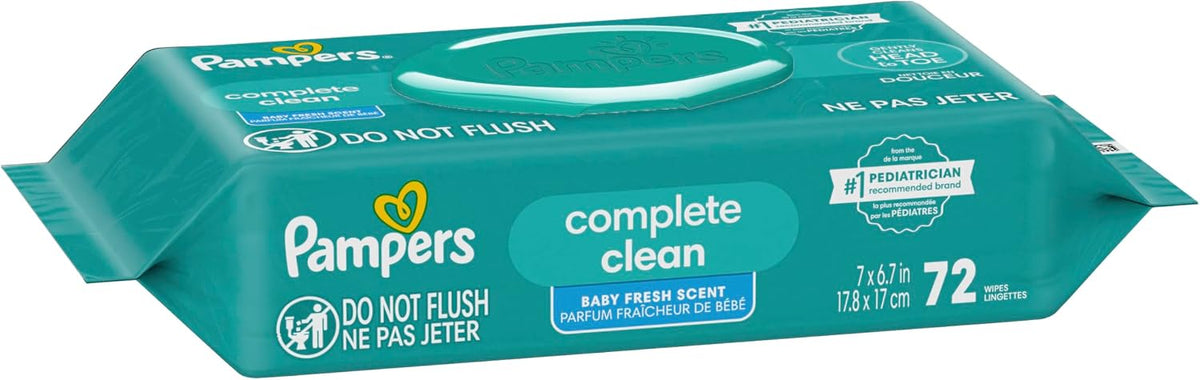 Pampers Complete Clean Baby Wipes - Fresh Scent 1X 72 Count Jansha Store