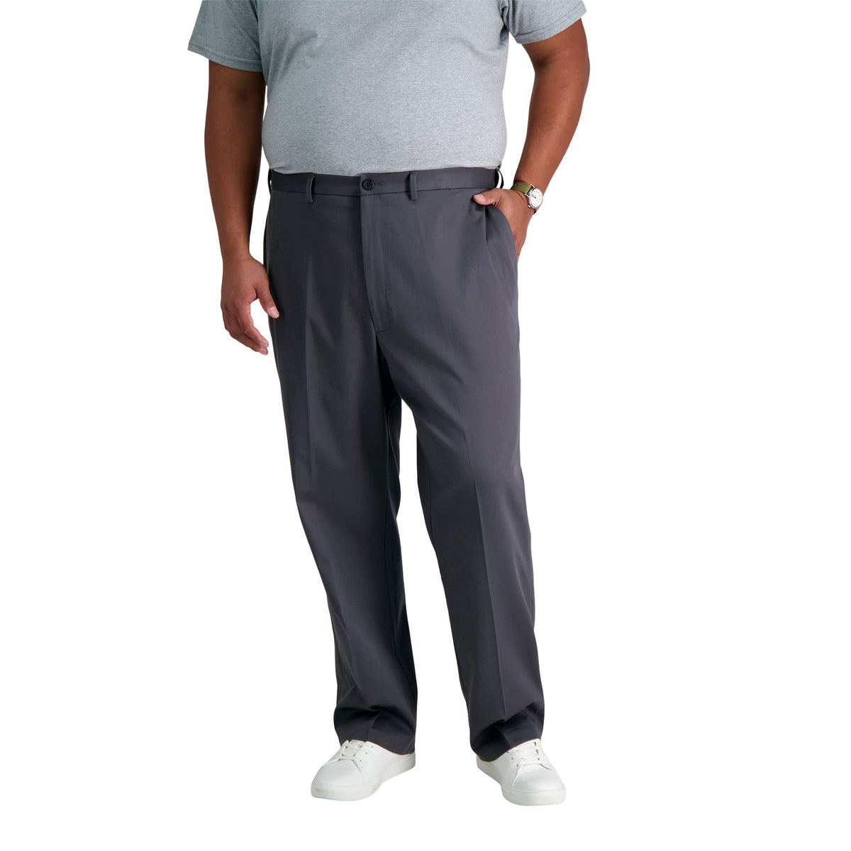 Haggar Men's Classic Fit Premium No Iron Khaki Pant Jansha Store