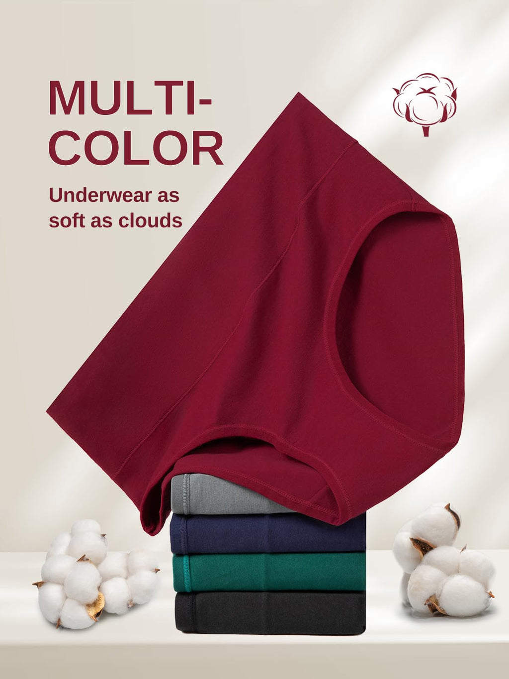Vevmon Cotton Underwear for Women High Waisted Soft Ladies Panties 5 Pack Jansha Store