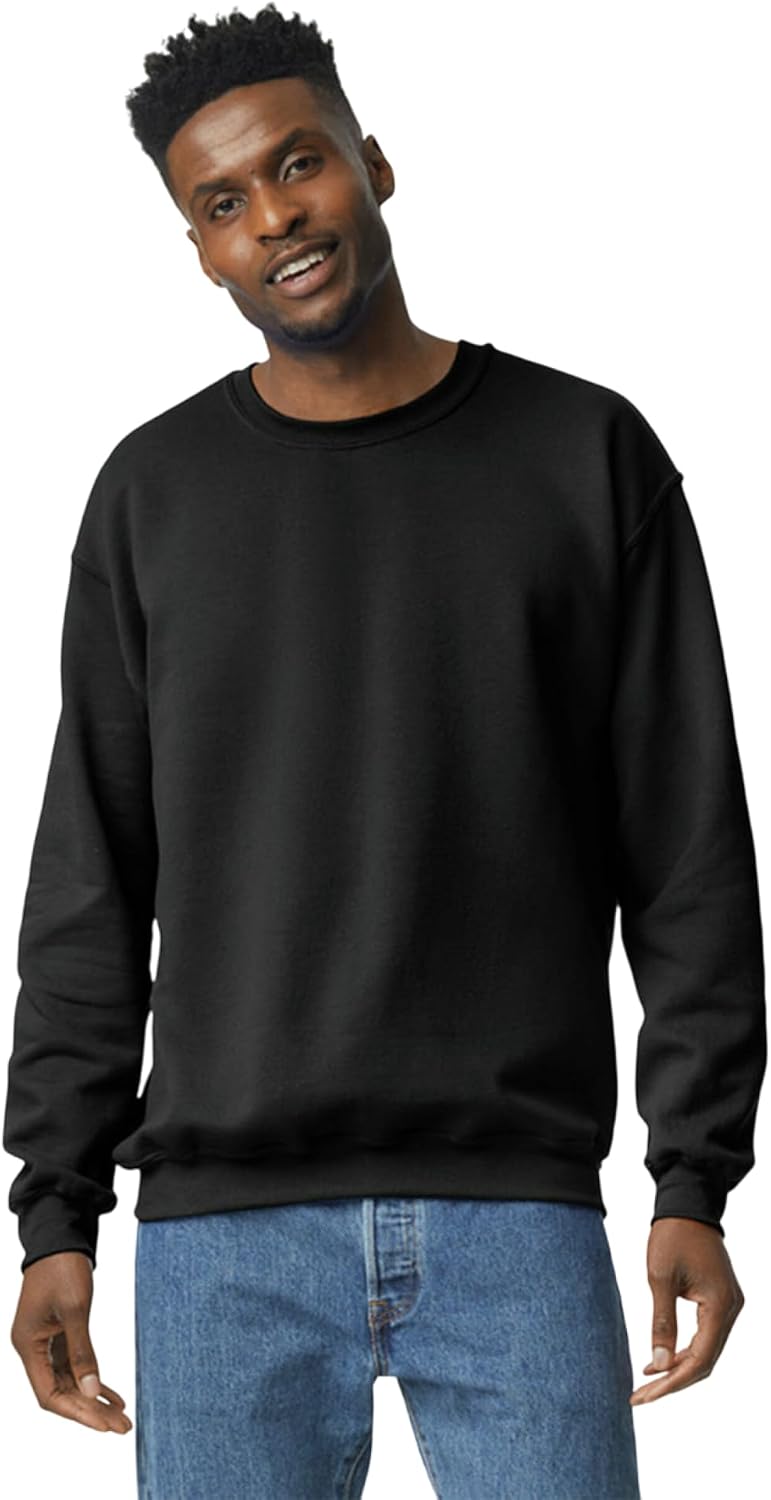 Gildan Adult Fleece Crewneck Sweatshirt, Style G18000, Multipack, Black (1-Pack), X-Large Jansha Store