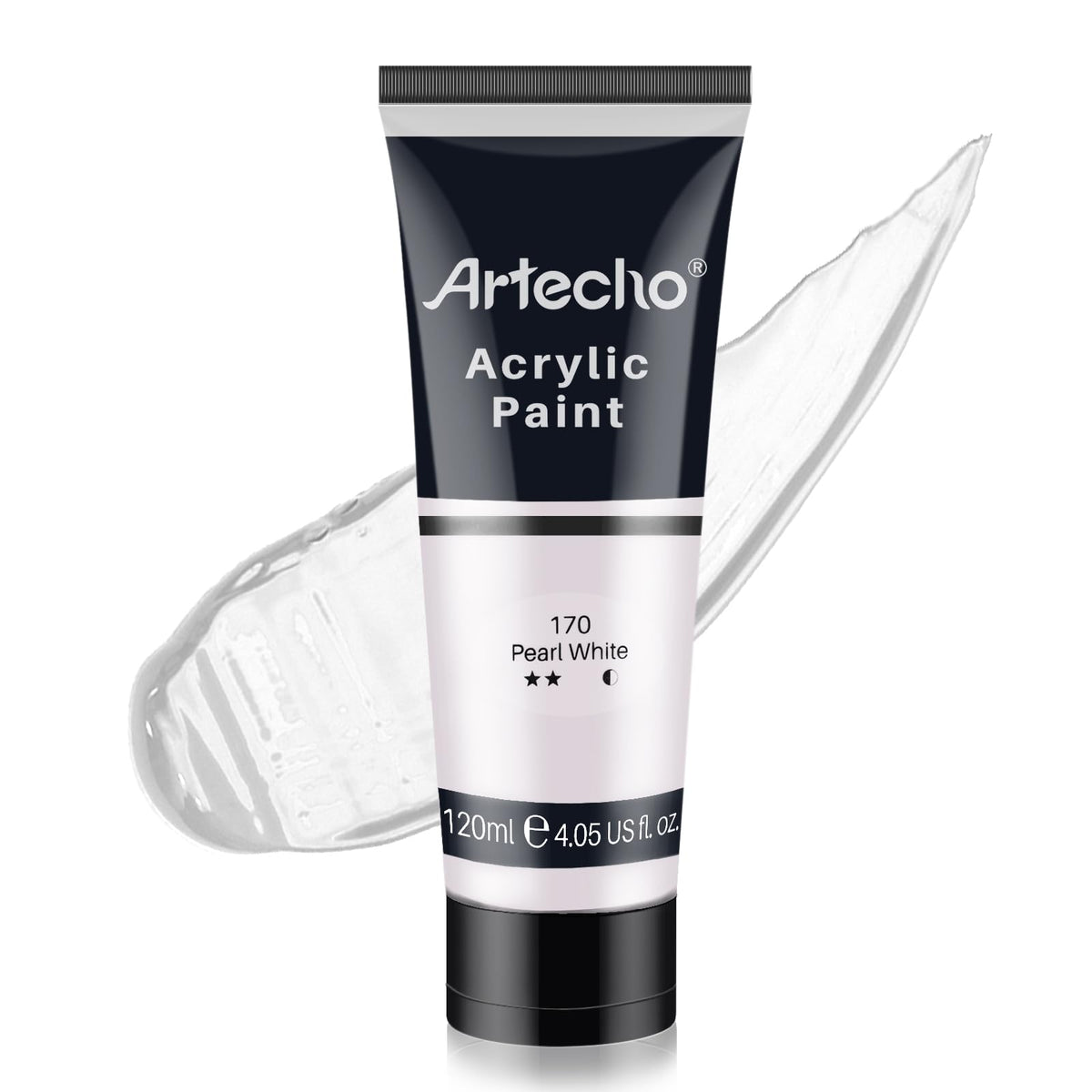Artecho White Acrylic Paint, Titanium White Paint (120ml / 4.05oz) Tubes, Art Craft Paints for Canvas Painting, Rock, Stone, Wood, Fabric, Art Supplies Jansha Store