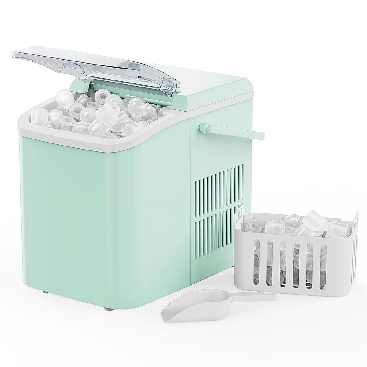 NEWBULIG Ice Makers Countertop with Handle, Portable Ice Machine Jansha Store
