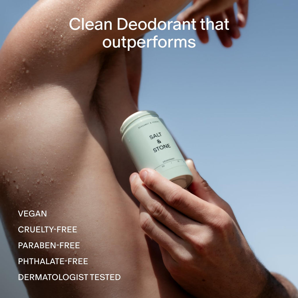 Salt & Stone Aluminum-Free Deodorant for Women & Men Saffron & Cedar 2.6 oz Jansha Store