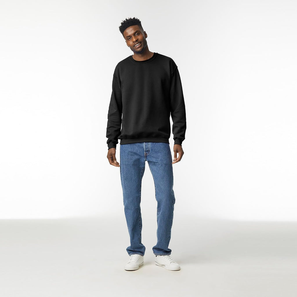 Gildan Adult Fleece Crewneck Sweatshirt, Style G18000, Multipack, Black (1-Pack), X-Large Jansha Store