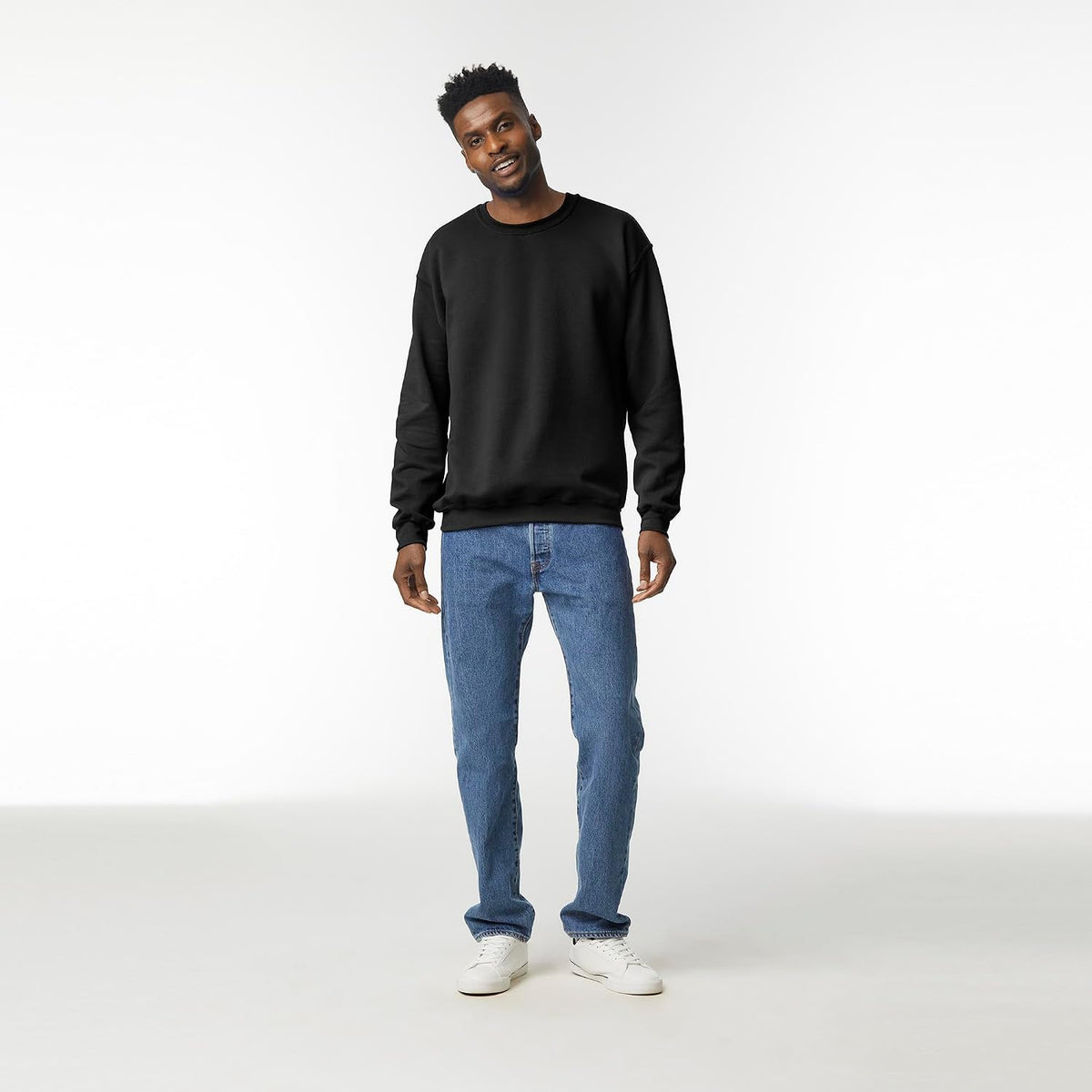 Gildan Adult Fleece Crewneck Sweatshirt, Style G18000, Multipack, Black (1-Pack), X-Large Jansha Store