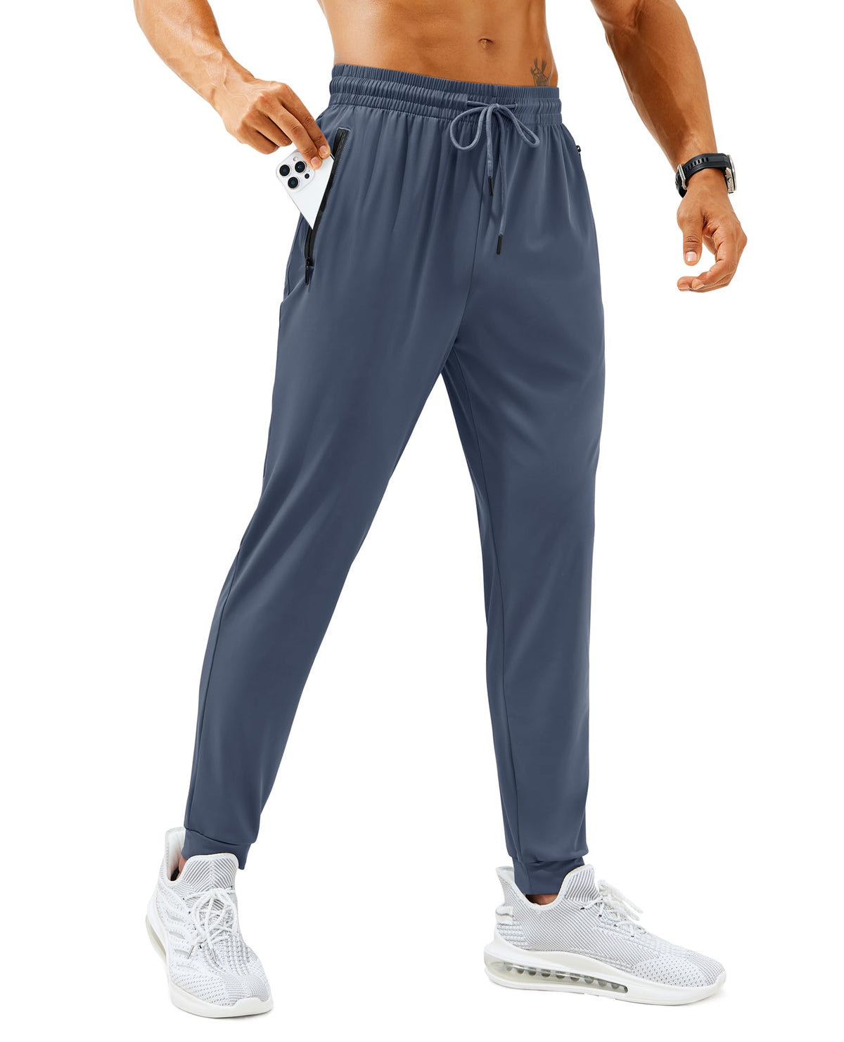 Mens Sweatpants with Zipper Pockets Lightweight Athletic Joggers for Workout Running Gym Track Casual Wear Jansha Store