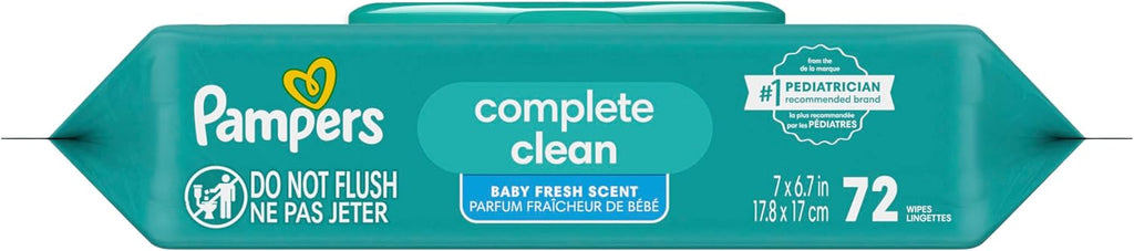Pampers Complete Clean Baby Wipes - Fresh Scent 1X 72 Count Jansha Store