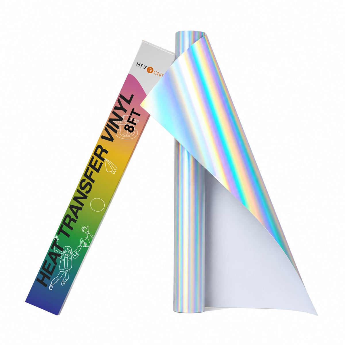 HTVRONT HTV Roll Heat Transfer Vinyl - 12" x 8ft White HTV Vinyl for Shirts Jansha Store