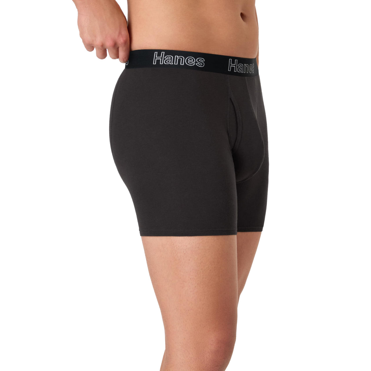 Hanes Men's Boxer Brief Underwear Pack, Stretch Cotton Boxer Briefs for Men, Moisture-wicking, 6-pack Jansha Store