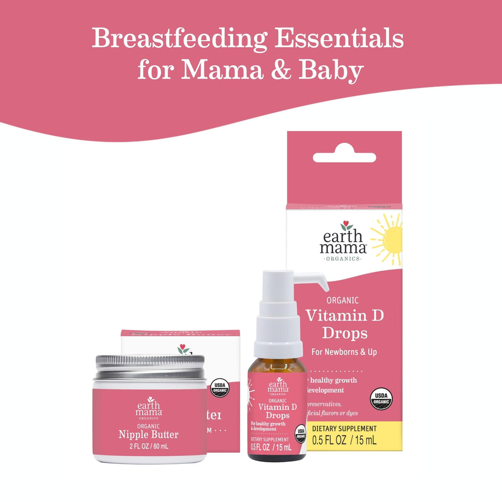 Earth Mama Organic Nipple Butter, Lanolin-Free Breastfeeding Cream, 2 fl oz Jansha Store