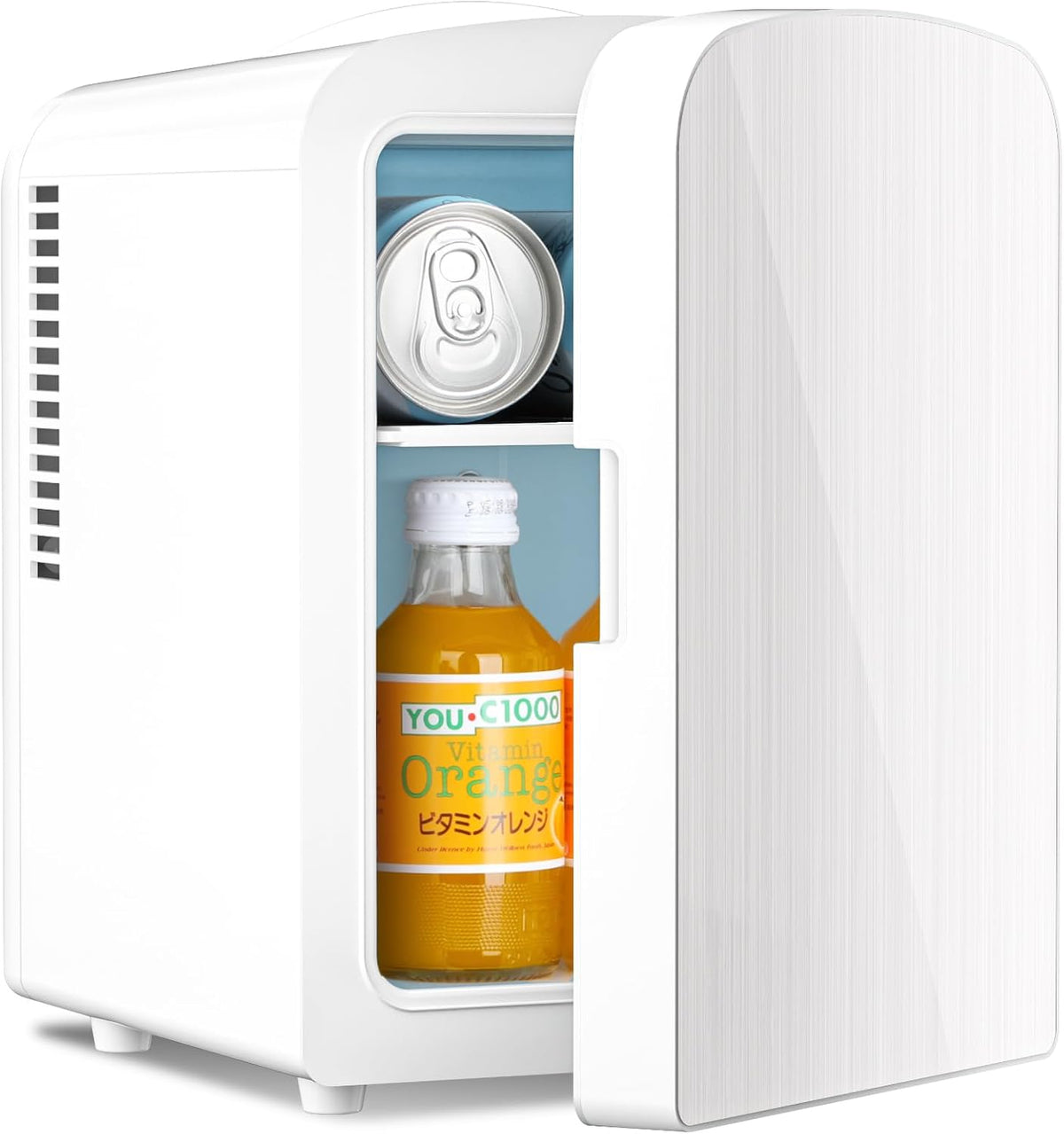 Antarctic Star Compact Refrigerator,Small Cooler for Cosmetics, Beverage and Food,Portable Mini Fridge,Skin Care 4L Capacity/6 Cans, for Bedroom, Car, Office & Dorm,White Jansha Store