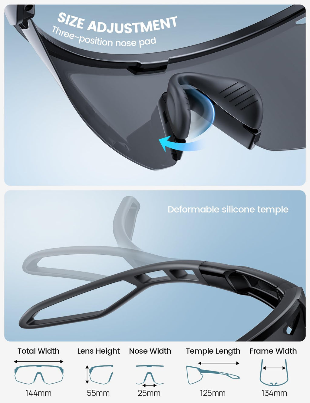 Lamicall 24g Polarized Sports Sunglasses for Men Women - UV400 Protection Sun Glasses for Baseball Running Cycling Fishing Jansha Store