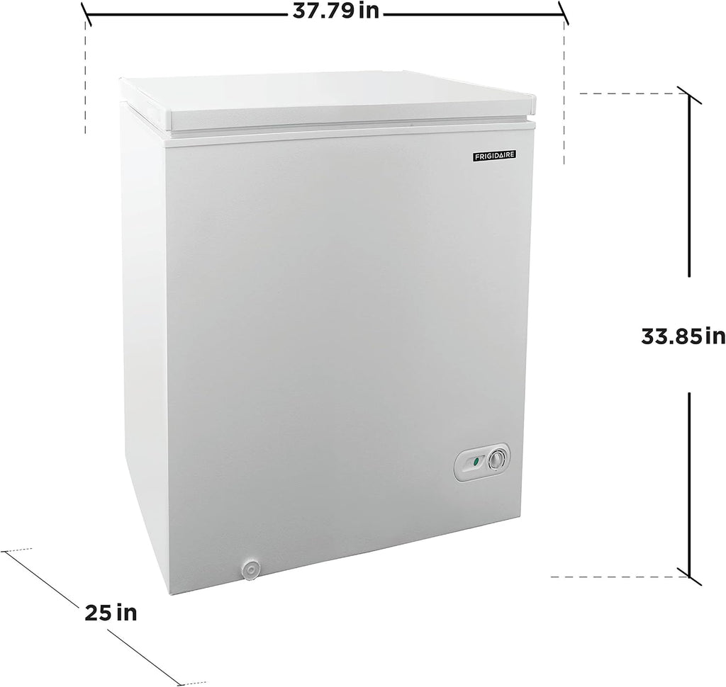 FRIGIDAIRE EFRF9003 Chest Deep Freezer, 9 Cu. Ft. Class, WhiteAdjustable Thermostat-Removable Vinyl Coated Wire Basket-Easy Defrost Drain, 9-10CF, White Jansha Store